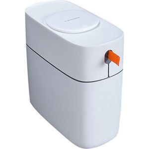 DrPhone KPB1 – Prullenbak Met Kliksysteem – 14 Liter Prullenbak – Mooi Design - Huishoudelijke prullenbak Met Nette Design – Wit