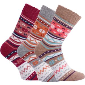 Nordic vrolijke gestreepte sokken - prijs per 3 paar - elastan