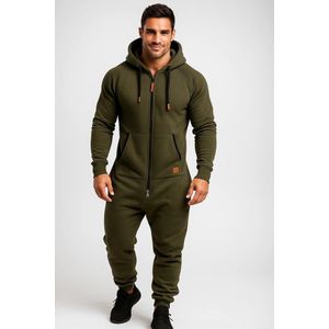 Leger Groen Onesie - Huispak - Onesie mannen - Onesie Vrouwen - Maat XL