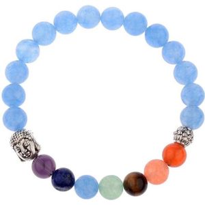 Fako Bijoux® - Buddha Armband - Chakra Reiki - Bedel - Blauw