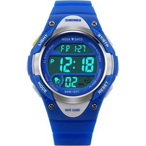 Kinderhorloge Chrono - Alarm – Digitaal Horloge – Blauw - Ø37mm - Giftbox
