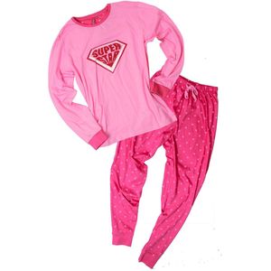 AnnaRebella Meisjes Pyjama - 100% Katoen - Roze - Maat 164