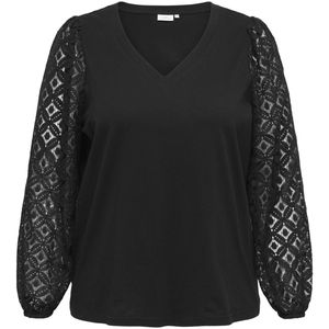 ONLY CARMAKOMA - CAREFFIE LS V-NECK BLOUSE JRS - Dames - Blouses