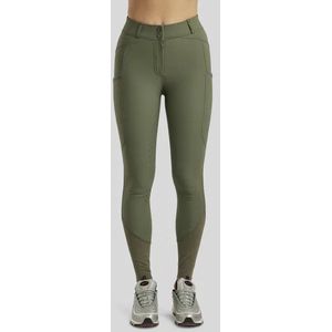 Montar Rijbroek MoAvina Highwaist Caviar Crystal Fullgrip 40 - Pine Green