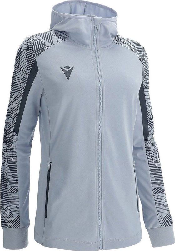 Macron Excellence Aphrodite Jas Met Kap Dames - Zilver / Antraciet | Maat: M