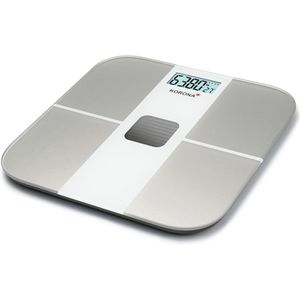 Duurzame Solar Badkamerweegschaal - Temperatuurweergave - 180 kg Draagvermogen - Veiligheidsglas