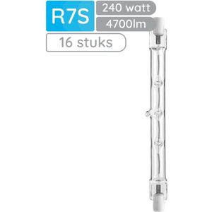 Modee Halogeenlamp R7s - 240W 2700K 4700 LM 230V - Staaflamp - 118mm - Warm Wit - 16 stuks