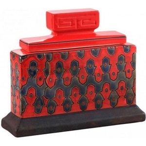 Vintage pot met deksel van het merk PTMD.  Afmeting: 26 x 8 x 21 cm