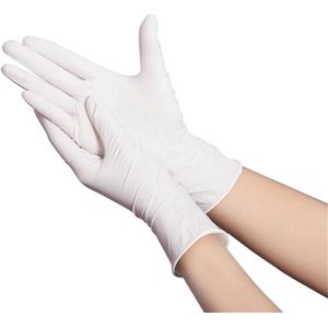 Nitril Wegwerphandschoenen  wit - maat M - 100 stuks