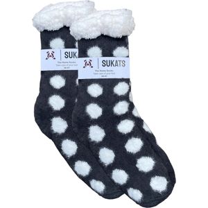 Sukats® Huissokken - Homesocks - Maat 36-41 - Dames Huissokken - Antislip Sokken - Fluffy Sokken - Slofsokken - Variant 110 - Meerdere Maten en Varianten - Verwarmde Sokken