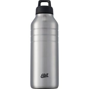 Esbit Majoris Waterfles - 1 Liter - Zilver - RVS Drinkfles - Lusdop