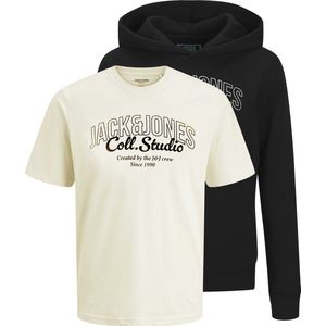 JACK&JONES - JJMAKOTO TEE SS SWEAT HOOD SET PACK JNR - Jongens - T-shirts