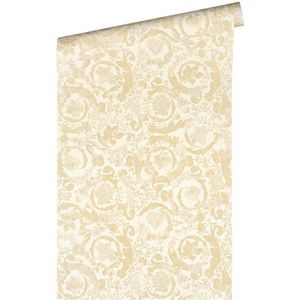 SATIJN GLANZENDE KLASSIEKE BLOEMEN BEHANG | Design - beige crème wit - A.S. Création Versace 5
