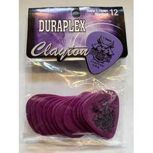 Clayton - Duraplex - standaard plectrum - 1.14 mm - 12-pack