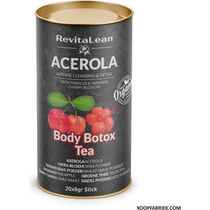 RevitaLean - Acerola Detox & Cleansing Tea - Met Japanese Cherry Blossom (Antioxidantenbron) Afslank & Detox Thee - Verbeterde Versie Van Aserola 20X8GR Sachets - Rijk aan Vitamines & Antioxidanten - Zeer Bekend & Gewild! Slimming & Detox Tea with Ac