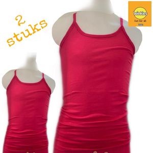 Embrator 2-stuks meisjes Spaghetti Hemdje fuchsia maat 110/116
