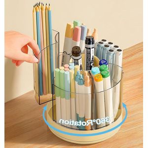 Pennenhouder bureau-organizer - 360° draaibaar - Oranje