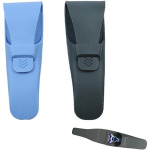 2 Pieces Razor Case, Silicone Razor Carrying Bag, Safety Waterproof Razor Case, Perfect Storage and Transport your Shaver (Blue, Dark Grey), blue, dark grey