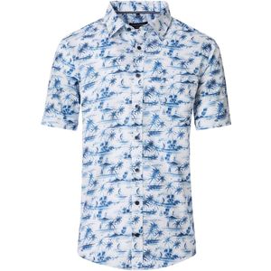 Casa Moda Casual Overhemd Korte Mouw Met Zomers Motief - M