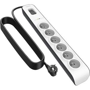 Belkin - BSV603ca2M - Stopcontacten - Wit - 6 Stopcontacten zonder USB-poort