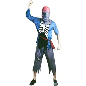 Halloween Kostuum Volwassenen - DIVERSE MATEN EN PRINTS - Halloween Masker Met Kostuum - Skeleton Pirate - MAAT M
