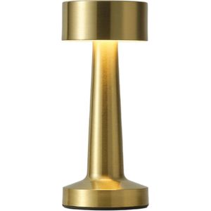 Trendup – Tafel Lamp met Dimming – Touch Sensitive LED Tafel Lamp – Luxe Bureau Lamp USB Oplaadbaar met Warm Witte Kleur – 21 cm - Spatwaterdicht - Goud