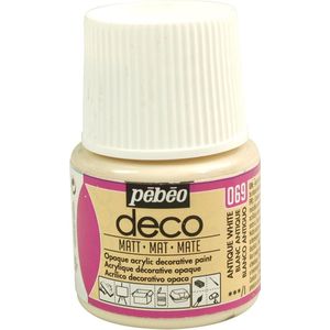 Verf antiek wit - acryl mat - 45 ml - Pébéo