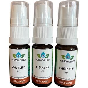 De groene linde - HSP auraspray - set van 3 - cleansing - grounding - protection - 3x10ml