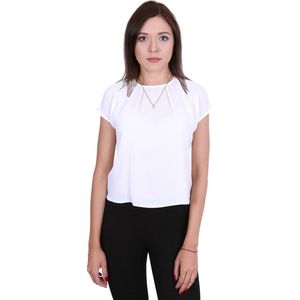 Blouse met korte mouwen in crèmekleurig John Zack