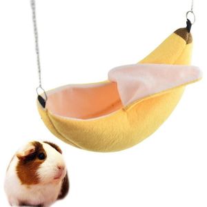 *** Hamster Hangmat Banaan - Schommel voor Hamsters/Kleine Knaagdieren - Hamster Speelgoed - Muis Speelgoed - van Heble® ***