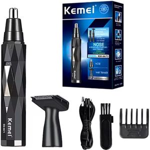 Krachtige Oplaadbare 2in1 Kemei Scheerapparaat - Multifunctionele Scheerapparaat Set - Neus + Wenkbrauw + Hoofd/Baard Trimmer - Perfecte Lichaamshaar Verzorging - Unisex