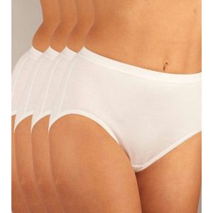 Dulcia Midi slip - 4 Pack White - maat 44 (44) - Dames Volwassenen - Katoen/elastaan- 162.3430 wit-44