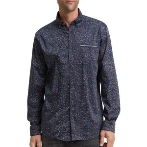 Tom Tailor - Stretch Overhemd - Met Print - Regular Fit - 98% Katoen/2% Elasthan
