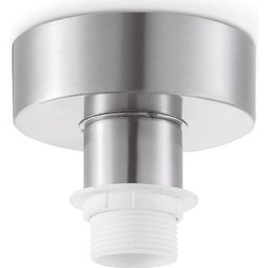 Home Sweet Home - Art Deco plafondlamp Dot voor lampenkap - Geborsteld staal - 10/10/11cm - plafonniere gemaakt van Metaal - geschikt voor E27 LED lichtbron - voor lampenkap met doorsnede max.55cm
