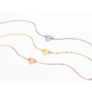 Armband Simple Love - klein hartje - 18k goud - rosé goud - dames armband - valentijn