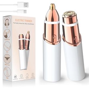 Draadloze Gezichtshaartjes Verwijderaar voor Vrouwen - Oplaadbare Epilator voor Lip en Kin met LED