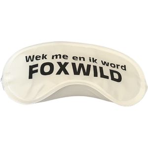TWOA-Slaapmasker-Grappige tekst- Wit polyester- Foxwild -Gillis Humor
