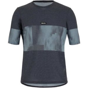 Santini Fietsshirt Korte Mouwen Heren Blauw - Forza Indoor Training Tech Sleeveless T-Shirt Nautica Blue - M