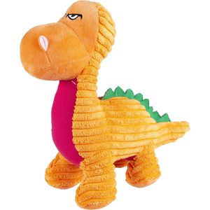 Duvoplus - Speelgoed Voor Dieren - Hond - Pluche Dino Tsintaosaurus Corduroy 30x12x28cm Oranje - 1st