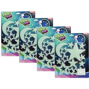3D Sterren En Maan Planeten Glow In Het Donker Op