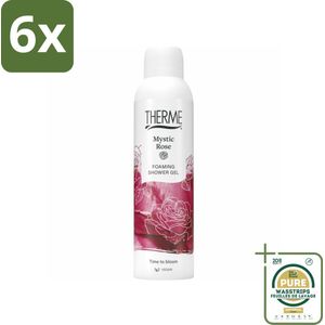 Therme - Shower Foaming ml Mystic Rose - Product - Verzorgend - Verfrissend - 200ml - Voordeelverpakking - 6 stuks - Verzorgend - Verfrissend