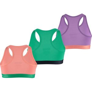 Apollo - Bamboe Topje Meisjes - Multi Fashion - 3-Pak - Maat 110/116 - Topjes meisjes - bh meisjes - Kinder bh