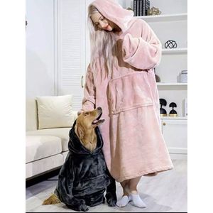 | Hoodie Blanket | capuchon deken | | winter trui | | Slaapkleding | Barbie | Light Rose | CADEAU