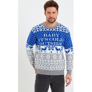 It's Cold Outside Foute Kersttrui Heren & Dames - Christmas Sweater - Kerst Trui Mannen & Vrouwen Maat XL
