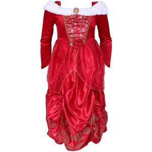 Prinses Bella's Rode Jurk met Glitterelementen - DISNEY