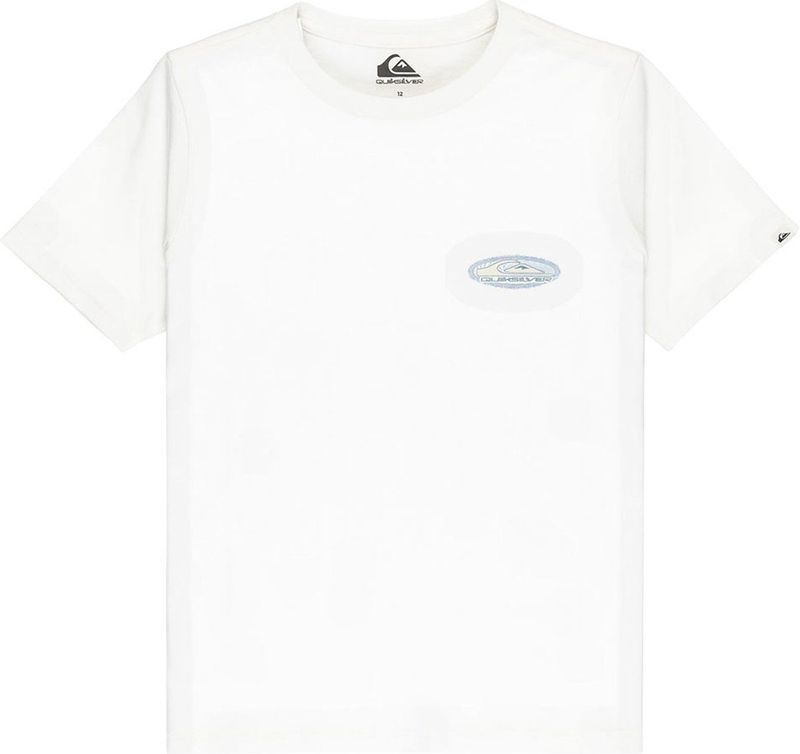 Quiksilver - T-shirt Evo Border Lines - Wit - Korte Mouwen - 100% Katoen