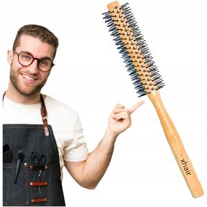 Quiff Roller Stylingborstel Kort Haar Hout 13mm