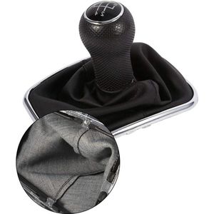 5 Snelheid Versnellingspook Knop Zwarte Lederen Laarzen Cover Bo-ra 4 Golf 4 6 Snelheid \+p .