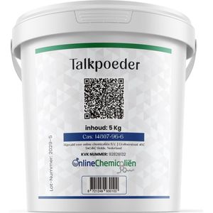 Online chemicaliën - Talkpoeder - Ongeparfumeerd - 5 kg - Voor Hem en Haar