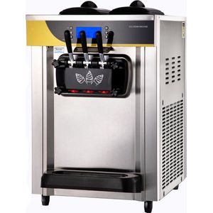 3 Smaken - Professionele Softijs Machine - Softijs Maker - 22L/H - 3500W